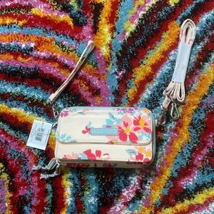Vera Bradley All In One Crossbody Tossed Posies Pink Lighten Up NWT